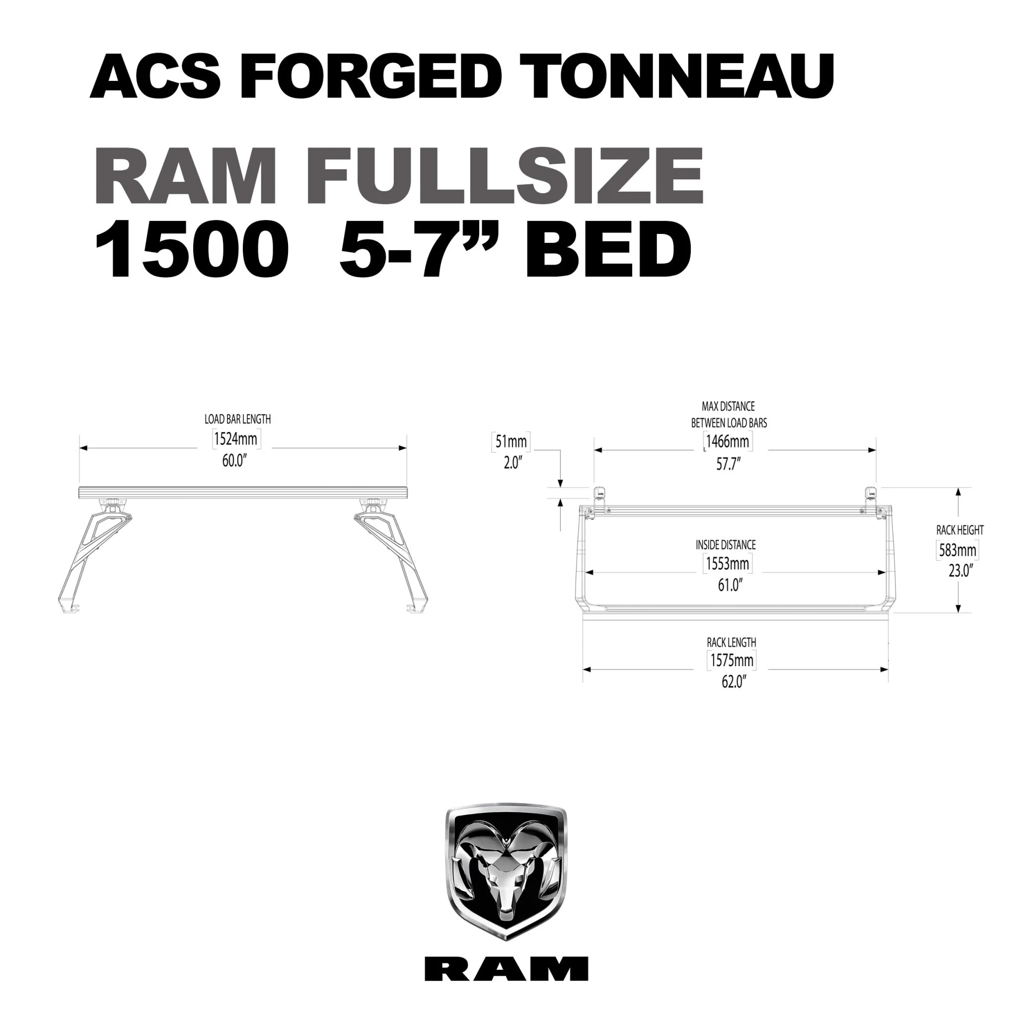 ACS FORGED TONNEAU - RACK ONLY - RAM - Image 7