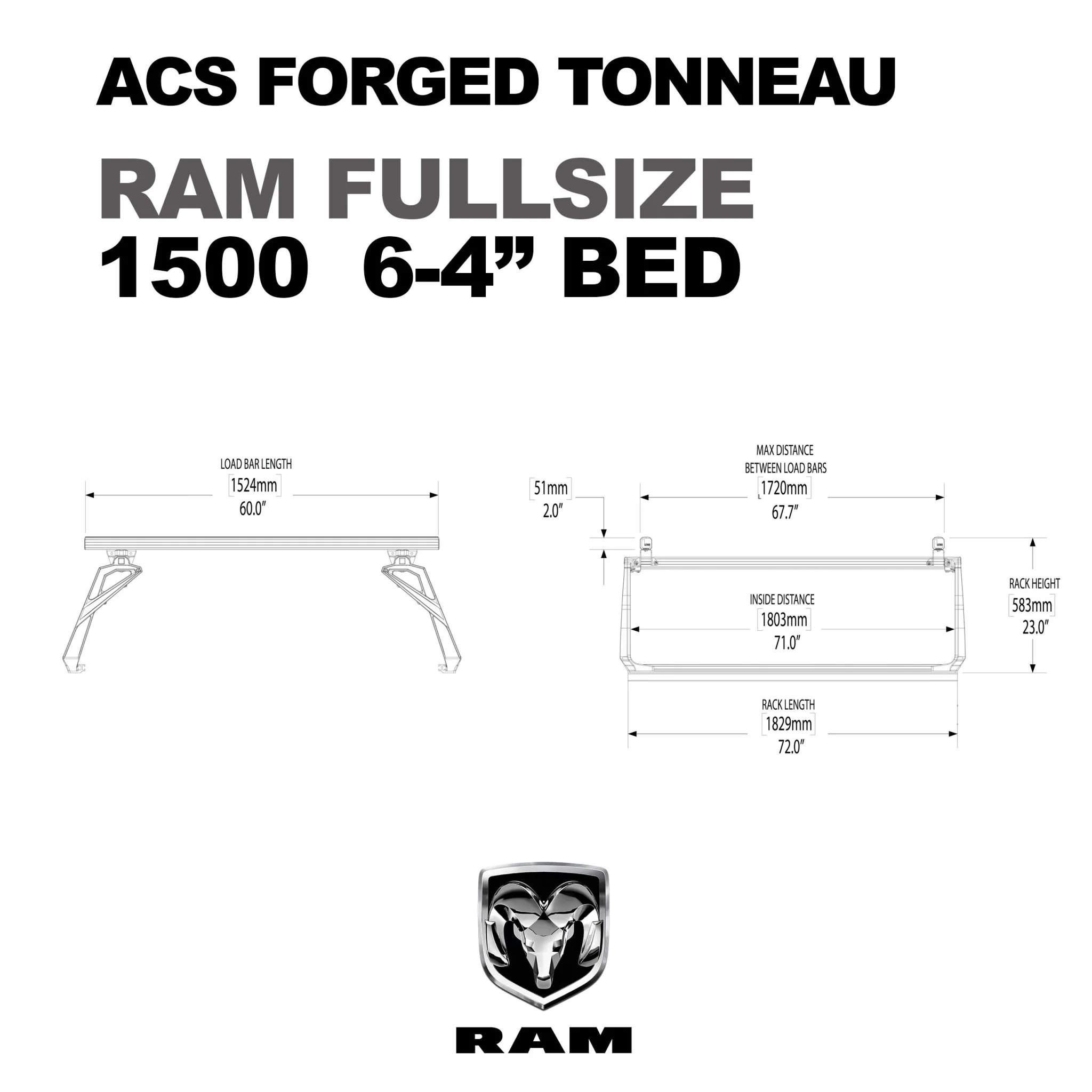 ACS FORGED TONNEAU - RACK ONLY - RAM - Image 8