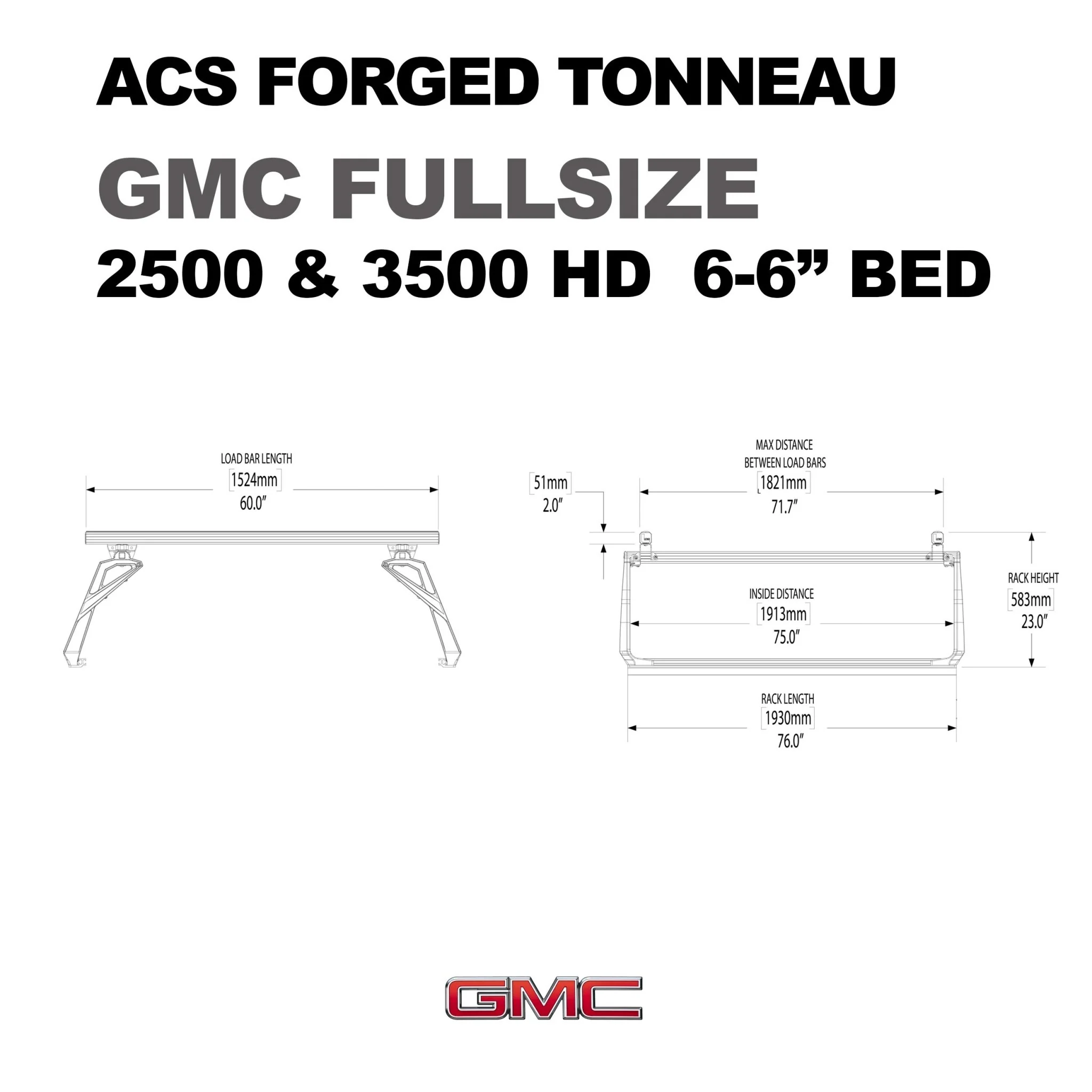 ACS FORGED TONNEAU - RACK ONLY - GMC - Image 12