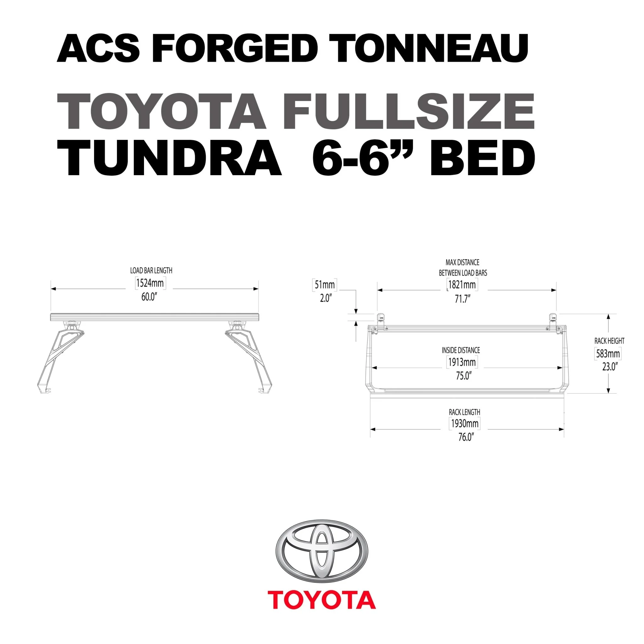 ACS FORGED TONNEAU - RACK ONLY - Toyota - Image 10