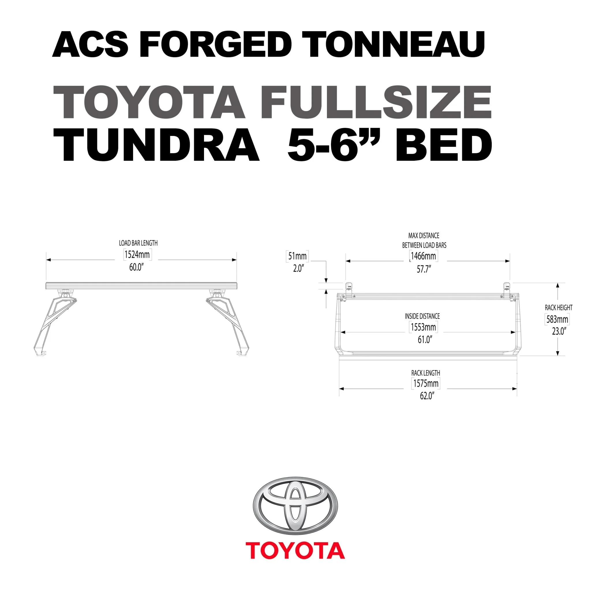 ACS FORGED TONNEAU - RACK ONLY - Toyota - Image 9