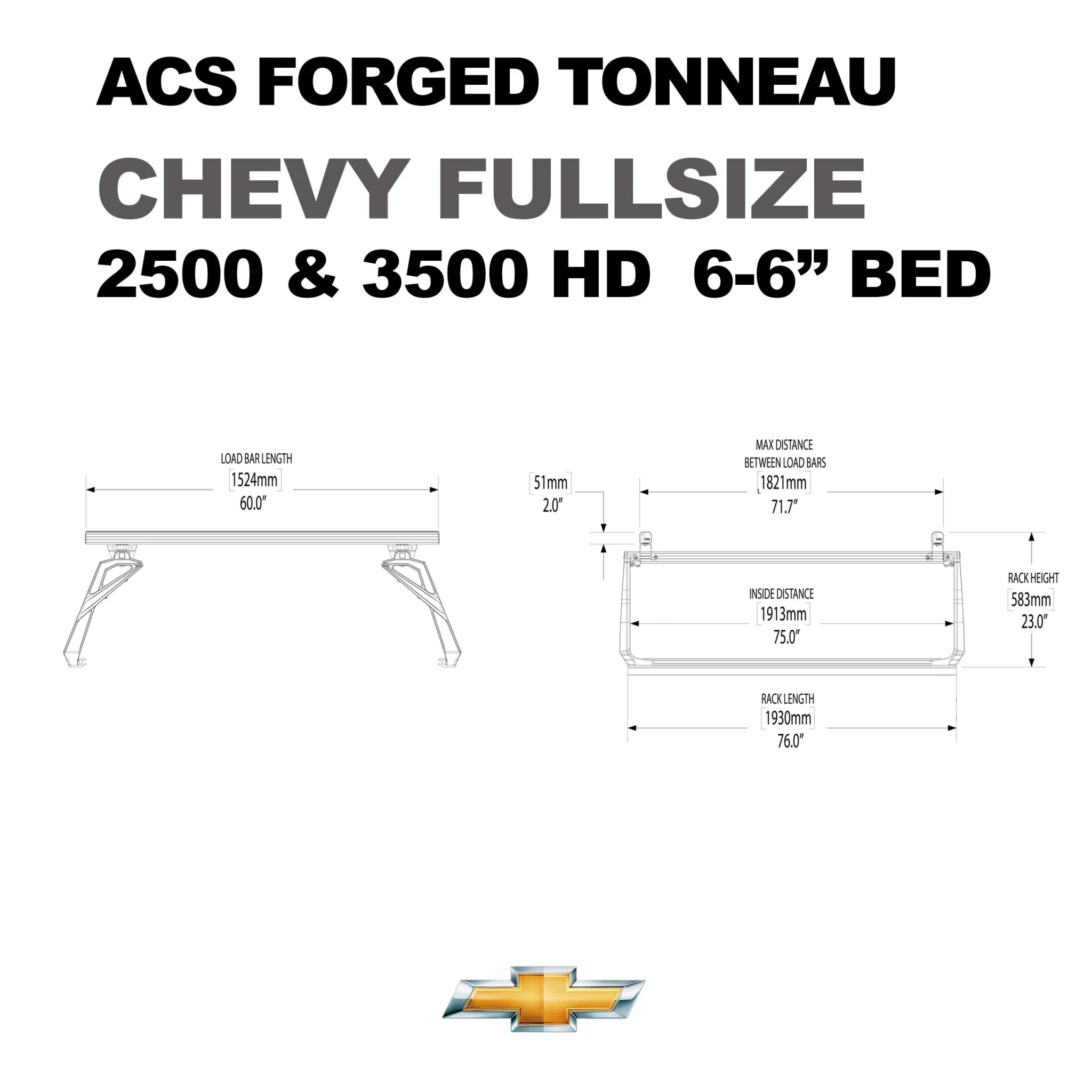 ACS FORGED TONNEAU - RAILS ONLY - Chevrolet - Image 10