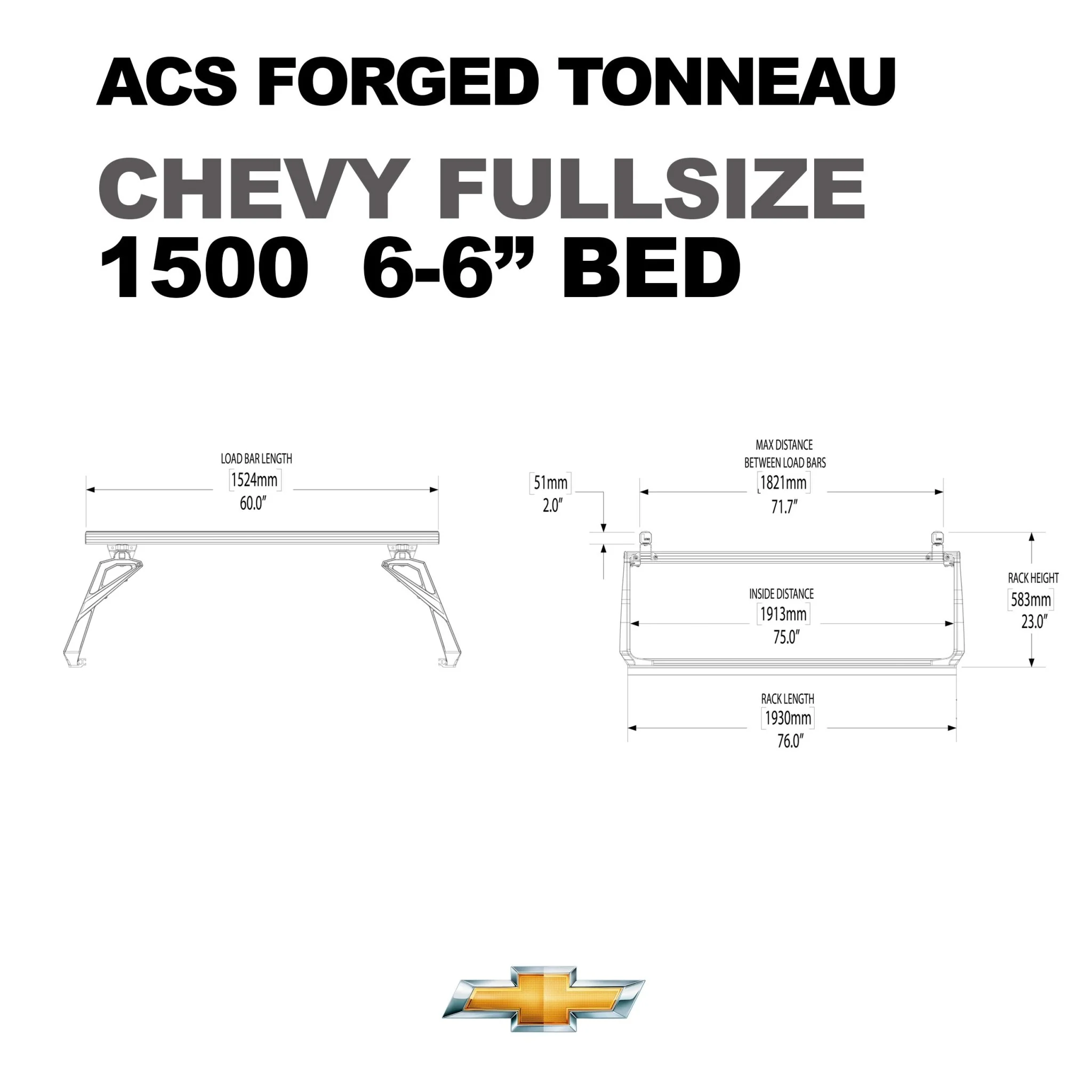 ACS FORGED TONNEAU - RAILS ONLY - Chevrolet - Image 8