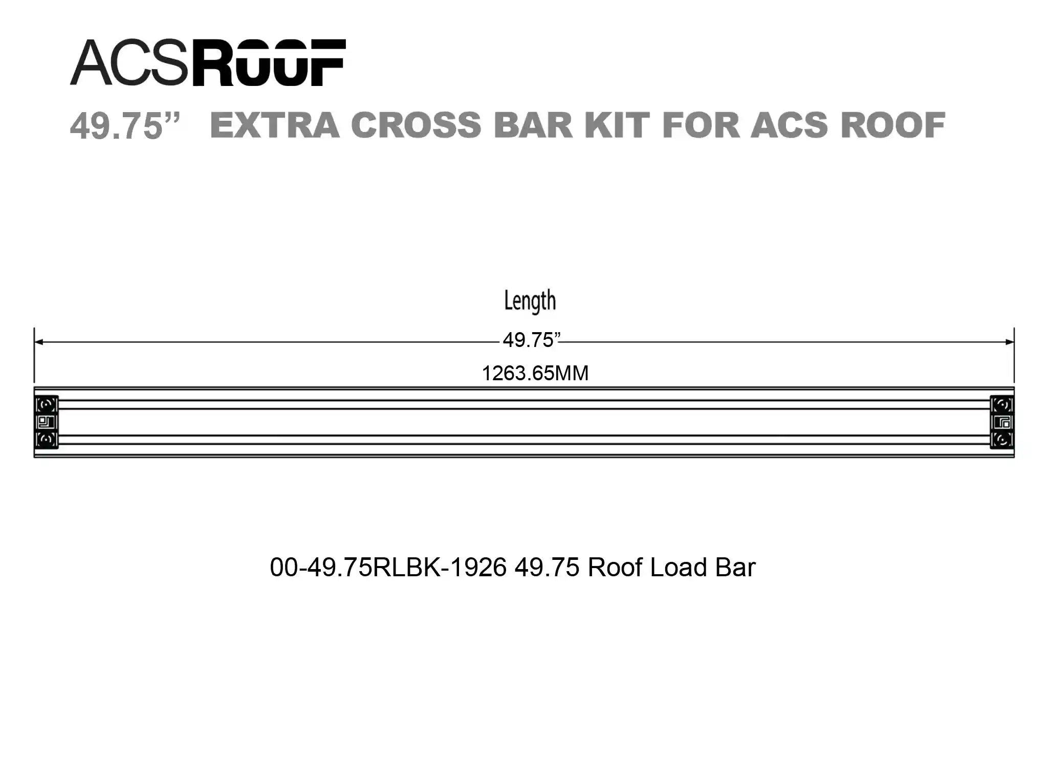 ACS ROOF PLATFORM RACK - Extra Load Bar Kit - Image 10