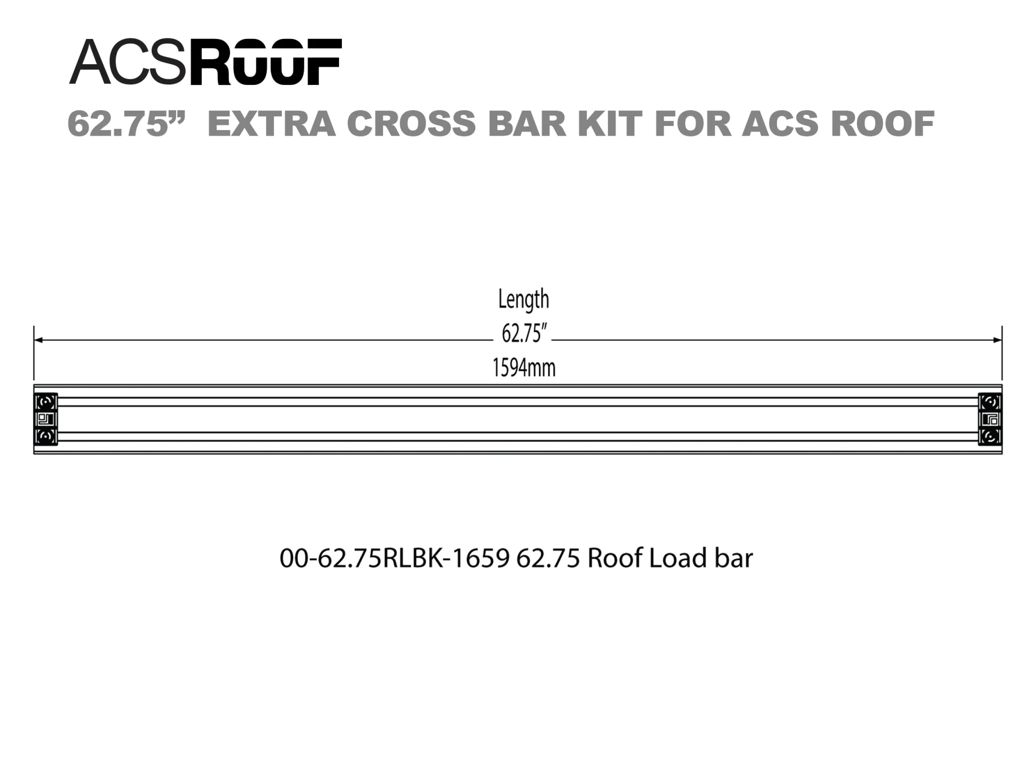 ACS ROOF PLATFORM RACK - Extra Load Bar Kit - Image 6
