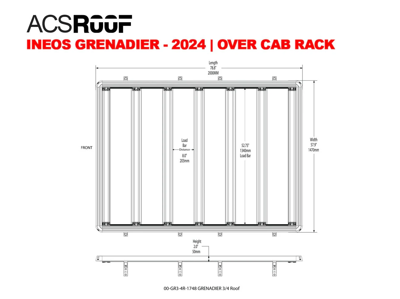INEOS GRENADIER ACS ROOF 3/4 PLATFORM RACK | 2024+ - Image 16